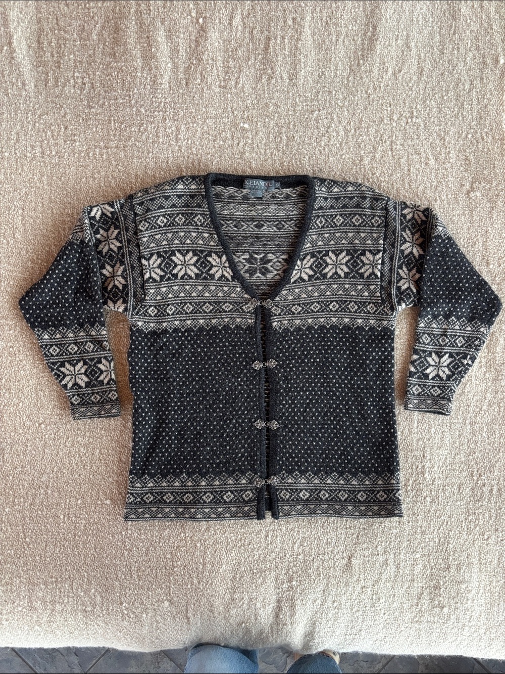 Vintage Icelandic Wool Cardigan